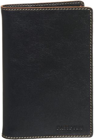 Обложка для паспорта мужская Fabula "Kansas", цвет: черный. O.8.TXF.черный