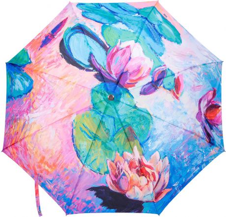 Зонт женский Stilla, автомат, 3 сложения, цвет: голубой. 805/1midiB