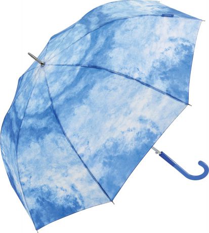 Зонт-трость женский Bisetti, полуавтомат, цвет: синий. 34081-1