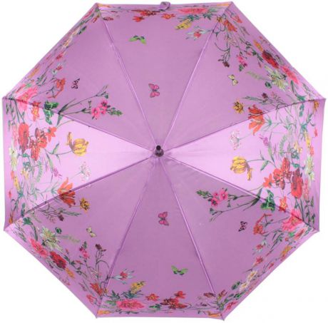 Зонт-трость женский Flioraj "Нежность", полуавтомат, цвет: розовый. 050217 FJ