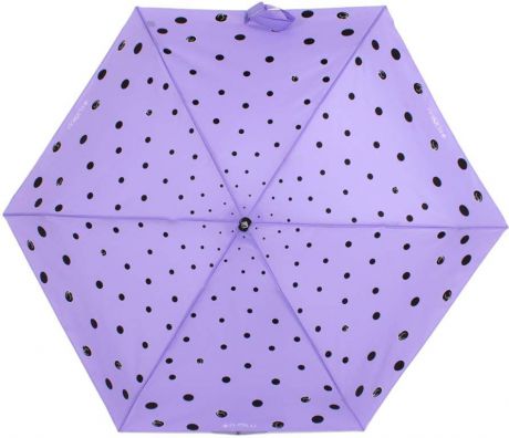 Зонт женский Flioraj "Кошки в горошке", механика, 5 сложений, цвет: фиолетовый. 170414* FJ
