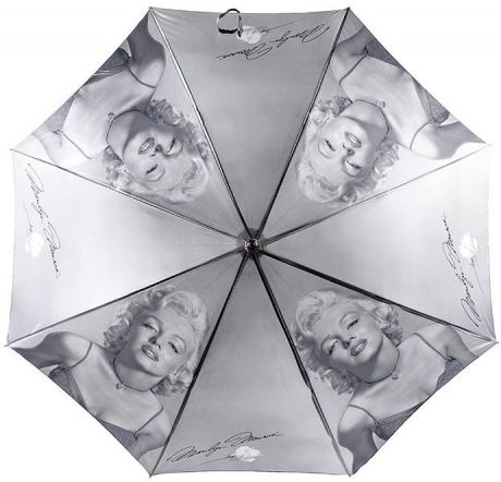 Зонт-трость женский Kawaii Factory "Монро", цвет: серый. KW042-000202
