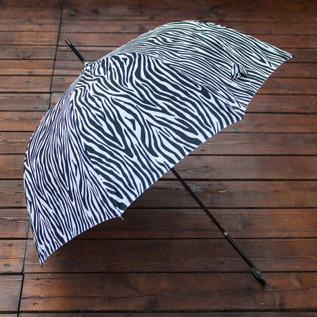 Зонт-трость женский Kawaii Factory "Zebra", цвет: белый. KW042-000172