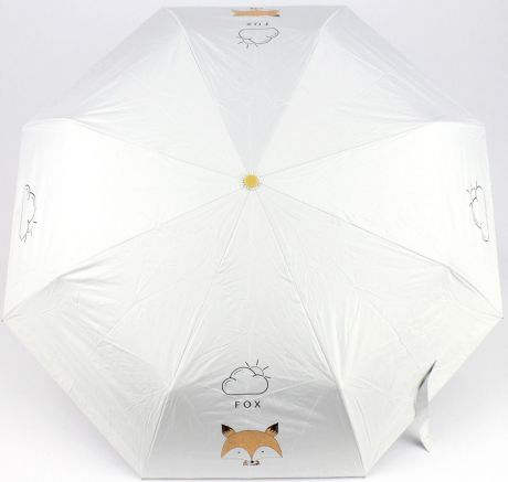 Зонт женский Kawaii Factory "Fox", цвет: белый. KW041-000040