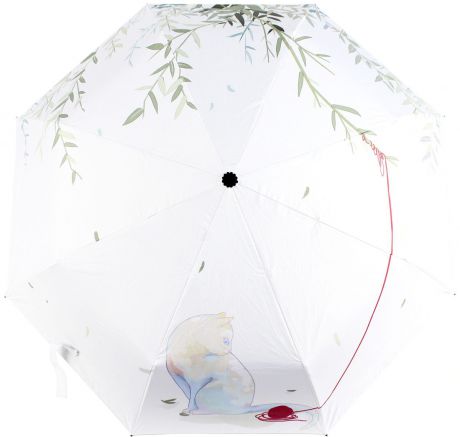 Зонт женский Kawaii Factory "Кот с клубком", цвет: белый. KW041-000044