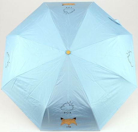Зонт женский Kawaii Factory "Fox", цвет: голубой. KW041-000042