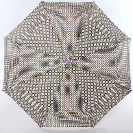 Зонт женский "ArtRain", автомат, 3 сложения, цвет: черный, белый, желтый. 3915-4364