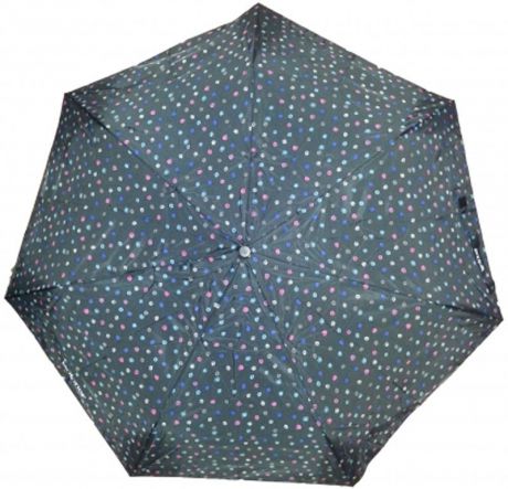 Зонт женский "Isotoner", автомат, 3 сложения, цвет: черный, мультиколор. 09358-9435
