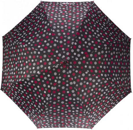 Зонт женский "Isotoner", автомат, 3 сложения, цвет: черный, фуксия, серый. 09406-1056