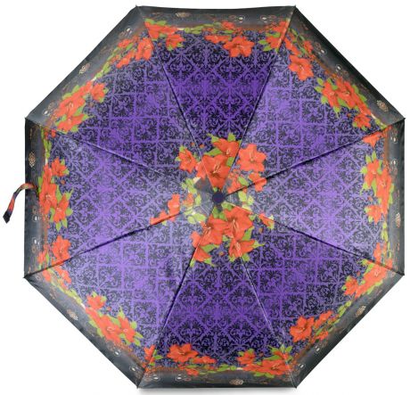 Зонт женский Baudet, автомат, 3 сложения, цвет: фиолетовый. 10598-6-503