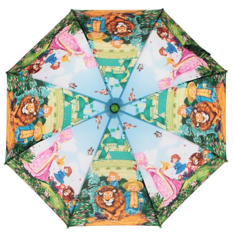 Зонт-трость детский "Zest", цвет: голубой, зеленый, мультицвет. 21565-03