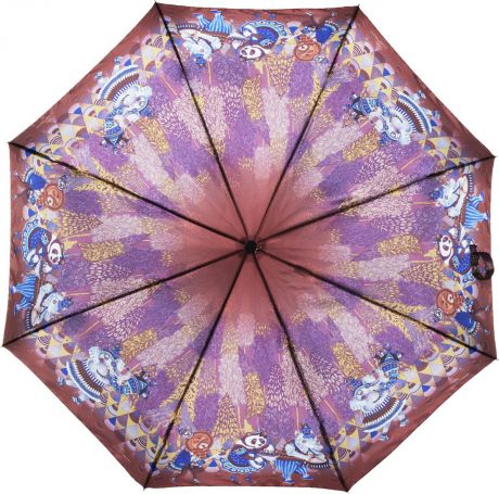Зонт женский Eleganzza, автомат, 3 сложения, цвет: коричневый. A3-05-0280LS
