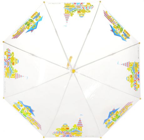 Зонт-трость детский Flioraj, механика, цвет: прозрачный, мультиколор. 051208