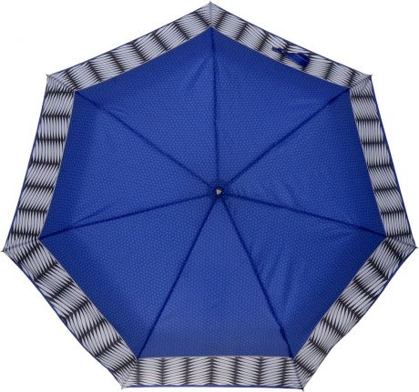 Зонт женский Fabretti, автомат, 3 сложения, цвет: синий. P-18106-2
