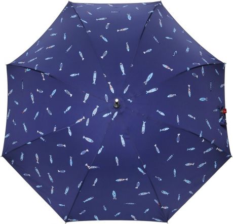 Зонт-трость женский Kawaii Factory Зонт-трость Рыбки, цвет: синий. KW041-000050