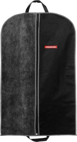 Чехол для одежды "Hausmann", подвесной, с прозрачной вставкой, цвет: черный, 60 х 100 см