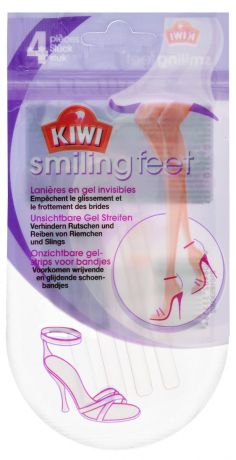 Гелевые полоски под ремешки Kiwi "Smiling Feet", 1 пара