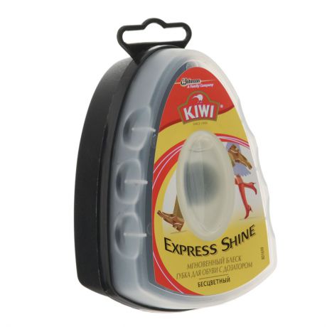 Губка для обуви Kiwi "Express Shine", с дозатором, цвет: прозрачный, 7 мл