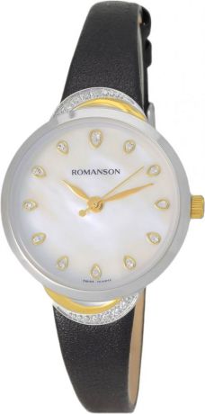 Часы наручные женские Romanson, цвет: черный. RL4203QLC(WH)