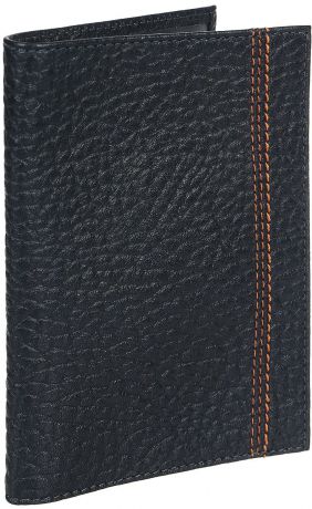 Обложка для паспорта мужская Fabula "Talisman", цвет: темно-синий. O.81.BR