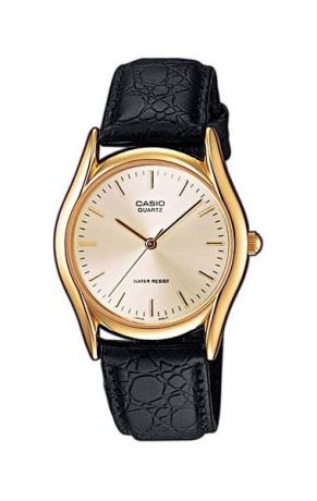 Часы наручные мужские Casio, цвет: золотистый, черный. MTP-1154PQ-7A
