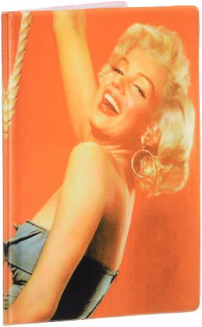 Обложка для паспорта Эврика "Мерлин Монро", цвет: оранжевый. 92603