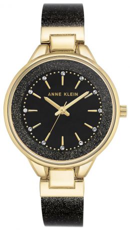 Часы наручные женские Anne Klein, цвет: черный, золотой. 1408 BKBK