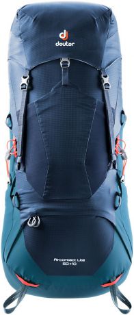 Рюкзак туристический Deuter "Aircontact Lite", цвет: темно-синий, 50 л