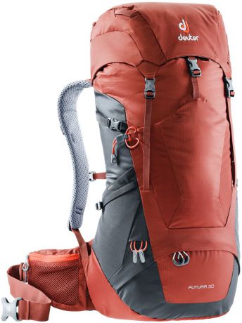 Рюкзак туристический Deuter "Futura", цвет: темно-серый, красный, 30 л