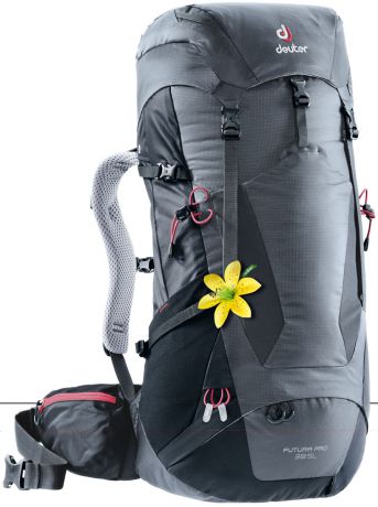 Рюкзак туристический Deuter "Futura PRO", цвет: темно-серый, черный, 38 л