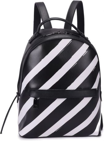Рюкзак женский OrsOro, цвет: черный, белый. DW-839/3