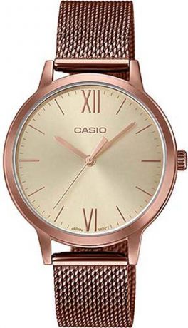 Часы наручные женские Casio Collection, цвет: розово-золотой. LTP-E157MR-9AEF