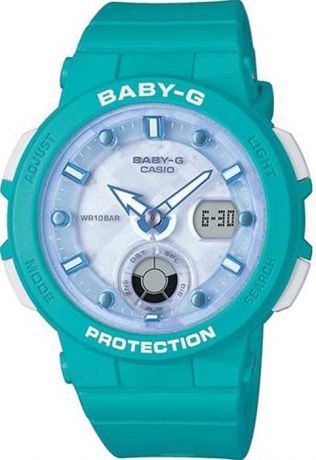 Часы наручные женские Casio Baby-G, цвет: бирюзовый. BGA-250-2A