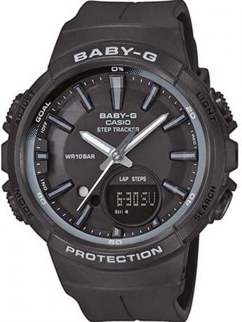 Часы наручные женские Casio Baby-G, цвет: черный, серый. BGS-100SC-1A