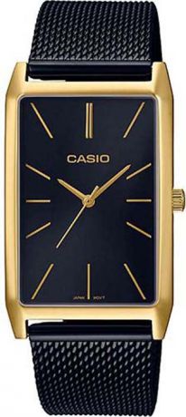 Часы наручные женские Casio Collection, цвет: черный, золотой. LTP-E156MGB-1AEF