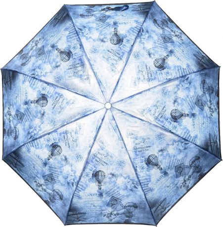 Зонт женский Fabretti, автомат, 3 сложения, цвет: голубой. L-18114-1
