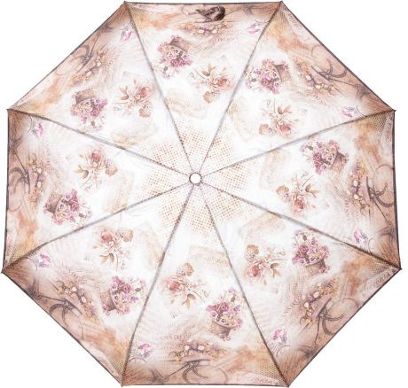 Зонт женский Fabretti, автомат, 3 сложения, цвет: бежевый. L-18115-4
