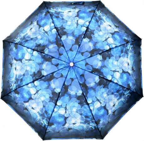 Зонт женский Fabretti, автомат, 3 сложения, цвет: синий. L-18114-6