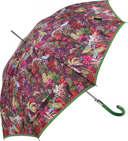 Зонт-трость женский Bisetti, полуавтомат, цвет: зеленый . 34178-2