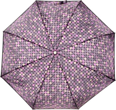 Зонт женский Fabretti, суперавтомат, 3 сложения, цвет: фиолетовый. L-18116-8