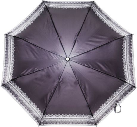 Зонт женский Fabretti, суперавтомат, 3 сложения, цвет: черный. L-18117-6