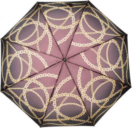 Зонт женский Fabretti, суперавтомат, 3 сложения, цвет: коричневый. S-18103-7