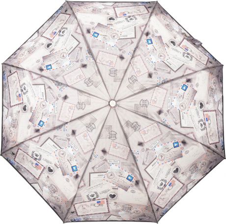 Зонт женский Fabretti, суперавтомат, 3 сложения, цвет: фиолетовый. L-18115-3