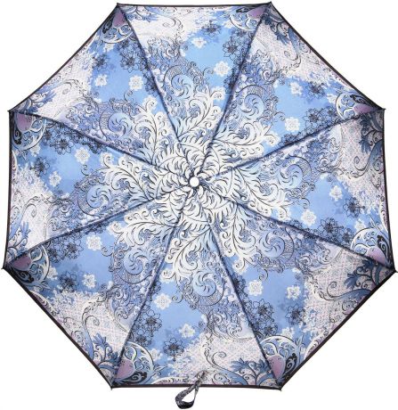 Зонт женский Fabretti, суперавтомат, 3 сложения, цвет: голубой. L-18114-12