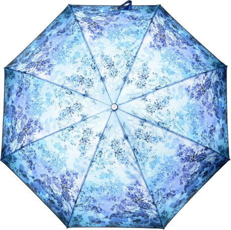 Зонт женский Fabretti, суперавтомат, 3 сложения, цвет: синий. L-18114-7