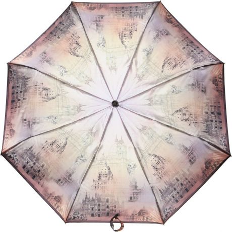 Зонт женский Fabretti, суперавтомат, 3 сложения, цвет: разноцветный. S-18104-2
