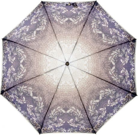 Зонт женский Fabretti, суперавтомат, 3 сложения, цвет: коричневый. S-18104-7