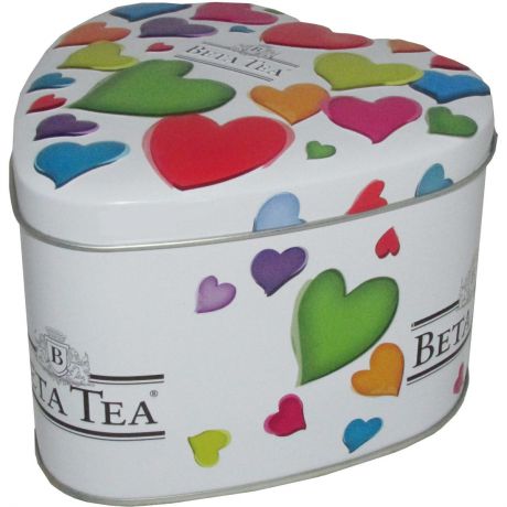 Beta Tea Маленькие сердца черный чай, 100 г (музыкальная шкатулка)