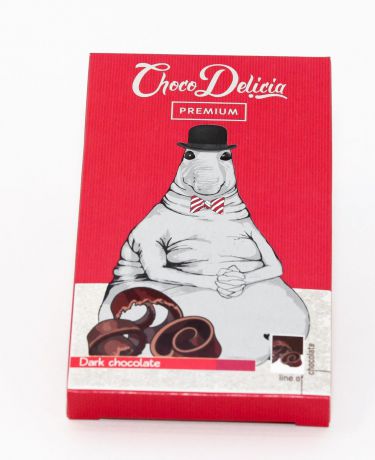 Choco Delicia Плитка темного шоколада Ждун, 100 г