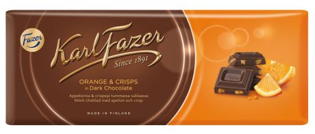 Karl Fazer Темный шоколад со вкусом апельсина, 200 г